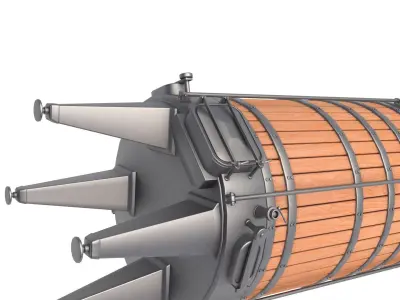 wooden wine fermenting barrel 3D model