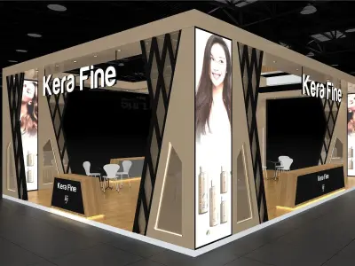 Exhibition Stand Stall 4 Side Open 7X11-Vray 3D model