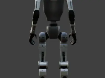 Humanoid Robot Sci-Fi Game-Ready 3D Model with PBR Textures Low-poly 3D model