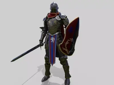 Guardian Knight Low-poly 3D model