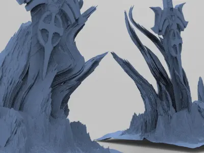 Mars Sci-Fi Monolith Massive structure 17  3D model