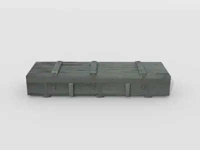 Historical WW2 ammocrate Low-poly 3D model