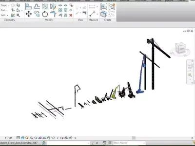 20 Models Cranes Revit Family 2015 3D model