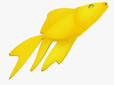Golden Fish Free low-poly 3D model