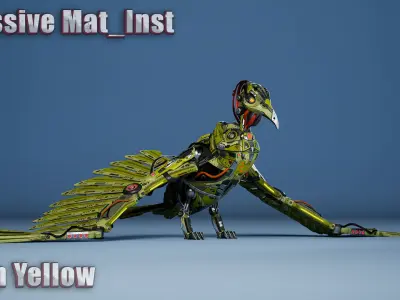 SciFi Raven Low-poly 3D model