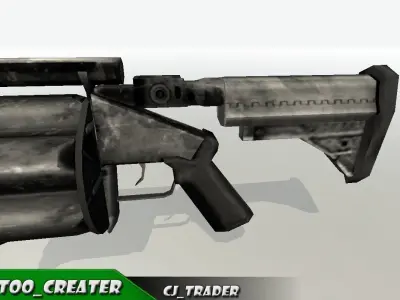 M32 Gun - Grenade Launcher Low-poly 3D model Low-poly 3D model