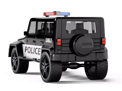 Realistic Emergency Patrol SUV Model 3D model