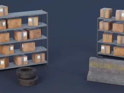 Abandoned Warehouse and Factory Kit 3D model