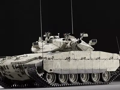 Tank Merkava MK2D 3D Model 3D model