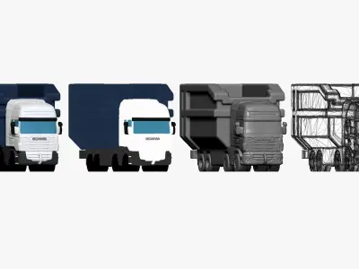 001121 toy truck 3D model