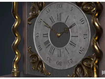 Wall Clock 5 - Clocks 1900S 3D model