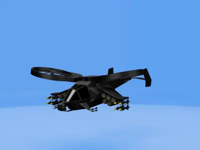 Low Poly Scorpion Gunship From Avatar Free 3D model