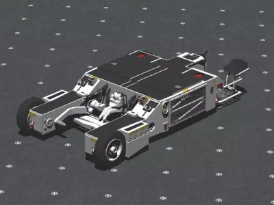 AAS32A-32 NAVY Towing tractor 3D model