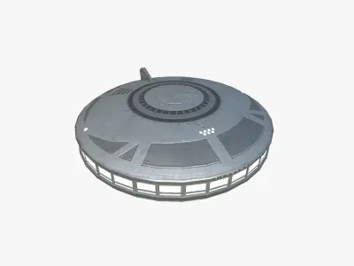 Alien Spaceship UFO A01 Steel - Sci Fi Spacecraft Design Low-poly 3D model
