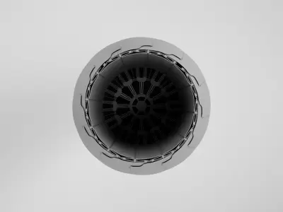 Jet engine 3D model 9