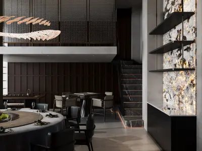 Restaurant private room 3D model