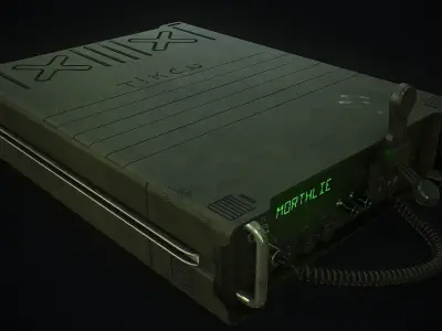 Millitary Radio Game Ready High Poly 3D Model  3D model