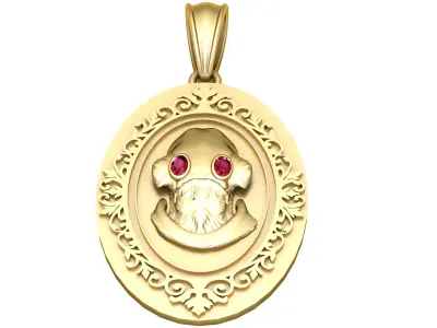 Artistic Gold Pendant   3D print model