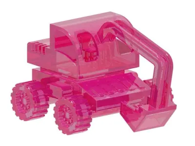 Transparent Excavator Toy 3D model