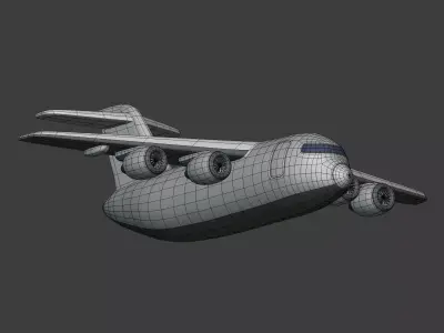 Generic Military Cargo Plane Low-poly 3D model