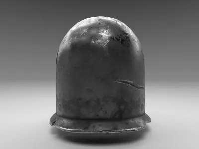 Knights Helmet with PBR material Low-poly 3d model Low-poly 3D model