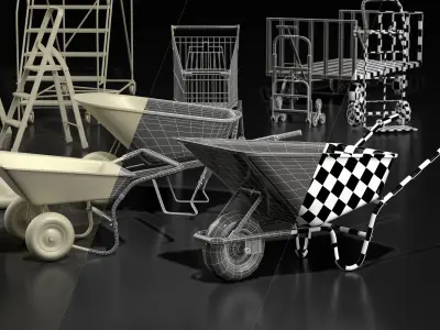 101 Warehouse Props Low-poly 3D model