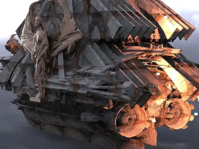 Dragon Knight fighter Airship 1  3D model