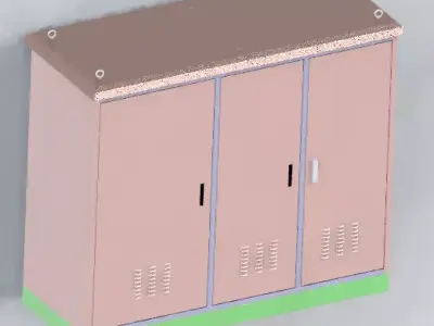 Outdoor Cabinet 1820x2050x800 3D model