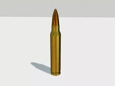 556 AR bullet model 3D model
