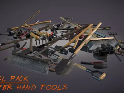 Tool Pack - 40 PBR Hand Tools 3D model