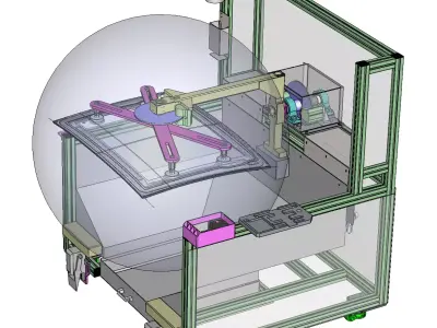 GPA trimming and polishing of car sunroof 3D model