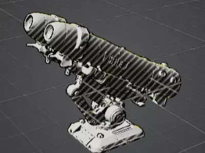 futuristic rocket launcher 3d model 3D model