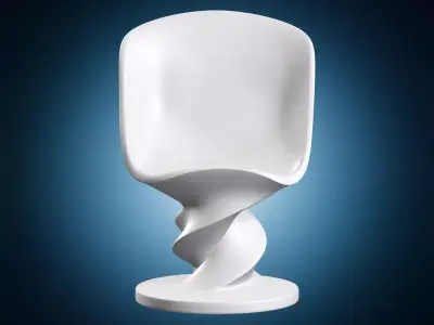 Modern Twisted Sculptural Tablet Phone Stand 3D print model