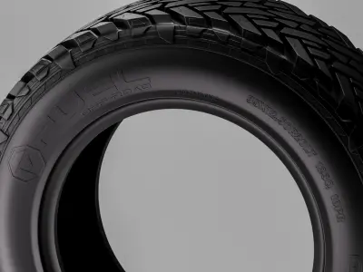 Fuel Gripper MT Offroad Tire 3D Model 3D model