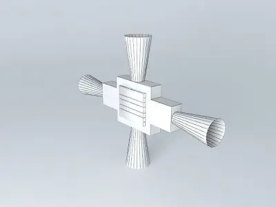 dtu cross made of plastic Free 3D model