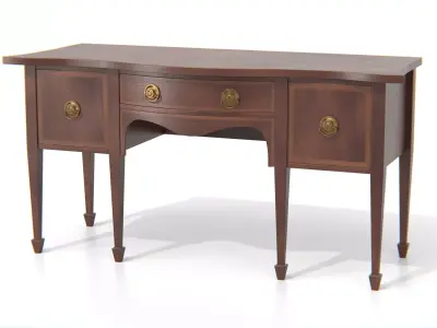 Antique Wooden Console Table Low-poly 3D model