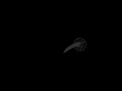 Srylized Japanese katana PBR Low-Poly game ready Low-poly 3D model