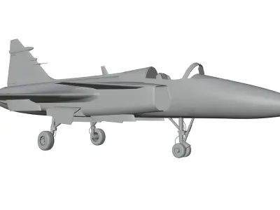 Combat aircraft F16 3D model