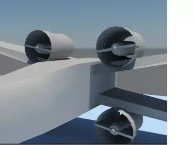 Combat plane Low-poly 3D model