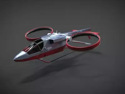 AorStars helicopter Low-poly 3D model