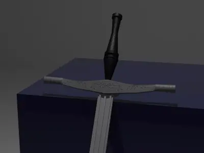 WITCHER SWORD GAME - READY 3D MODELS Low-poly 3D model