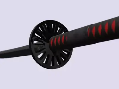 Tanjiros Katana Low-poly 3D model