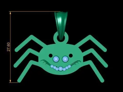 SPIDER INSECT PENDANT 3D PRINTABLMODEL 3D print model
