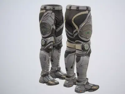Sci-Fi Pants Sneakers p03 Low-poly 3D model