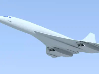 concorde airliner sst 3D print model