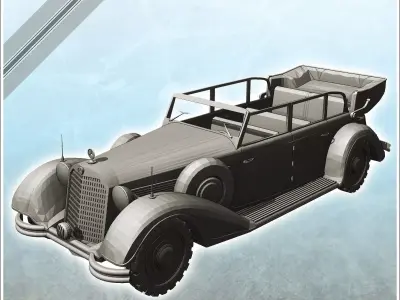 Mercedes-Benz W31 German off-road vehicle 14 - World War Two Sec 3D print model
