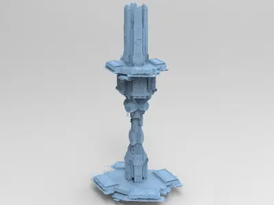 Elven Sci-Fi  Arch Pillar  3D model