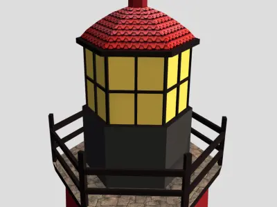Lighthouse - Low-poly PBR Model Low-poly 3D model buy