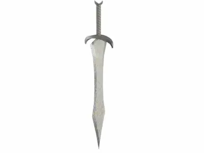 Firesword  Low-poly 3D model