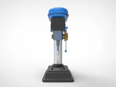Drilling Machine Low-poly 3D model get
